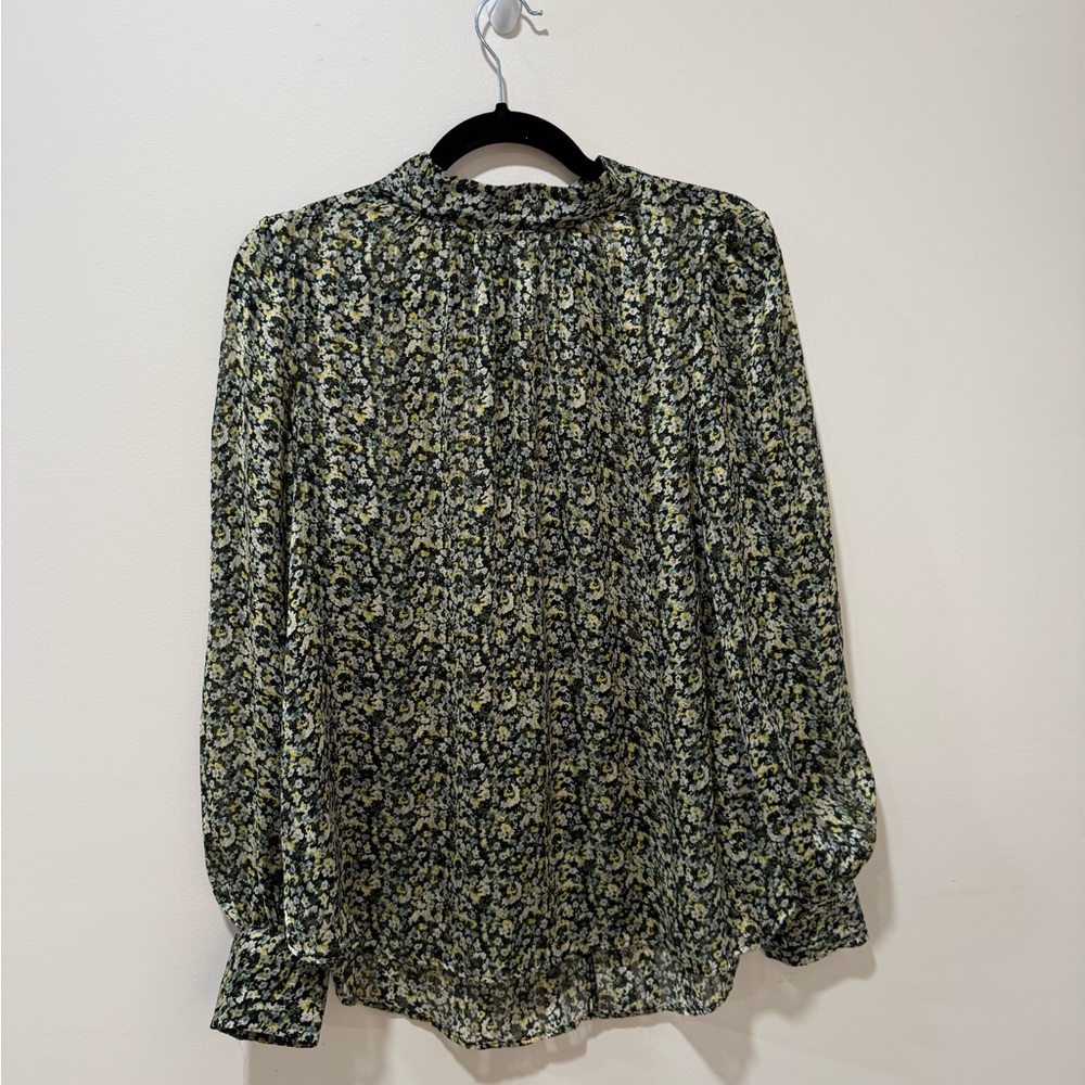 H&M Black and Yellow Floral Blouse